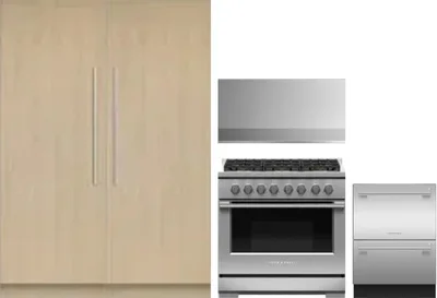 5 Piece Package Includes Refrigerator, Freezer, Range, Hood And Dishwasher